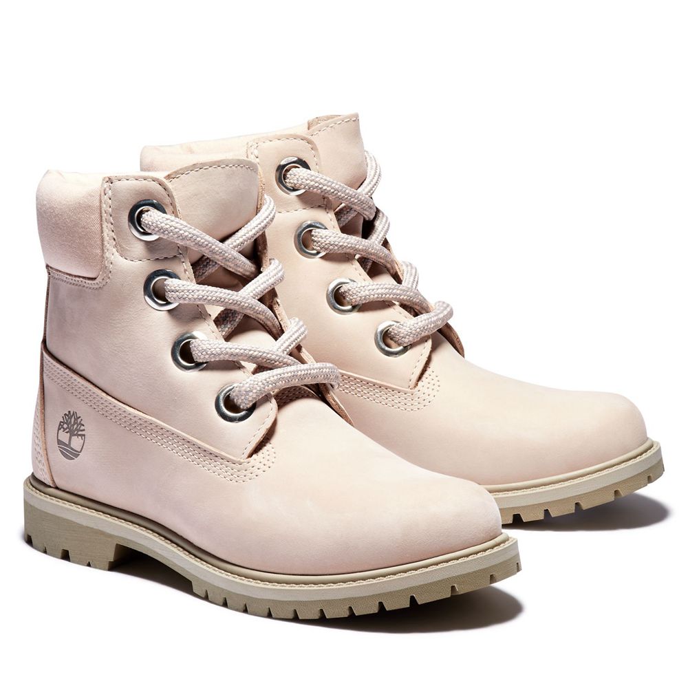 Timberland Womens 6-Inch Boots Heritage Waterproof - Pink - India YO8623094